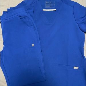 Royal blue figs scrubs set